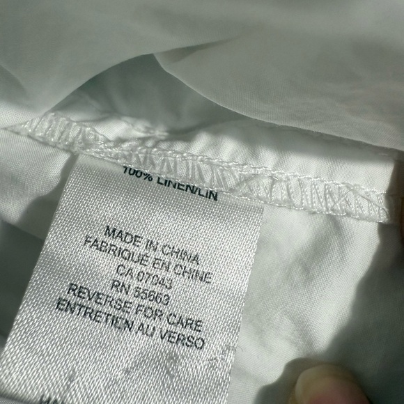 Paraphrase~Linen blouse ~Size M~ white - Picture 5 of 7